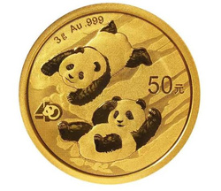 Čínská panda 3 gramy zlata 2022
