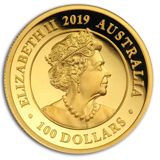 Łabędź 1 uncja Złota 2019 Proof