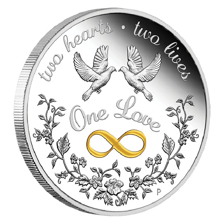 One Love coloreada 1 oz Plata 2023 Proof