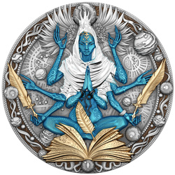 Niue: Cobellian koloriert/vergoldet 2 Unzen Silber 2025 Antiqued Coin