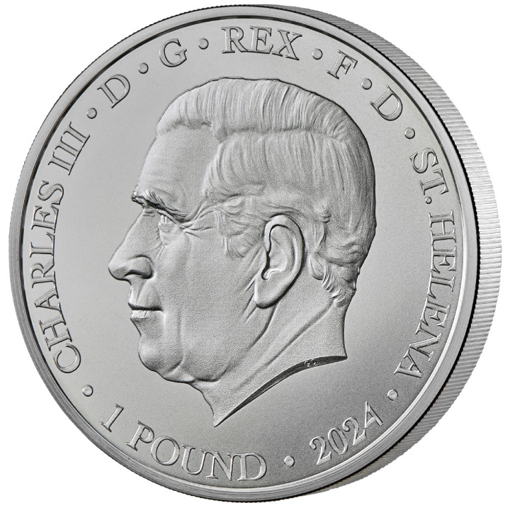 Santa Elena: Faerie Queene - Una & Lion 1 oz Plata 2024 (moneda en tarjeta)