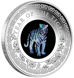 Lunar III: Año del Tigre 1 oz Plata 2022 Ópalo Proof