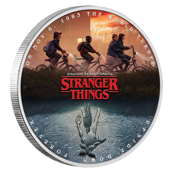 Stranger Things - The Upside Down coloreada 1 oz Plata 2026 Proof
