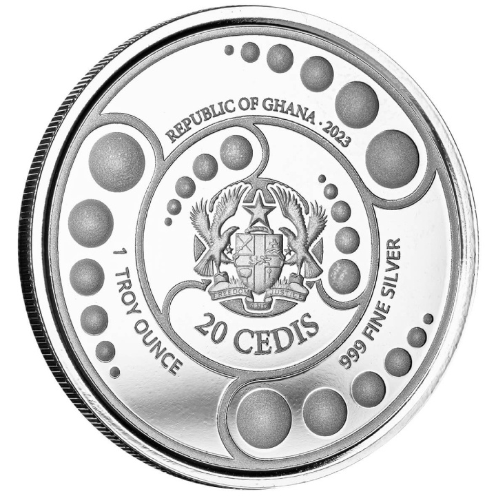Ghana: Alien kolorowany 1 uncja Srebra 2023 Proof
