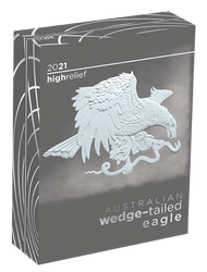 Ausztrál sas 1 uncia platina 2021 Proof High Relief