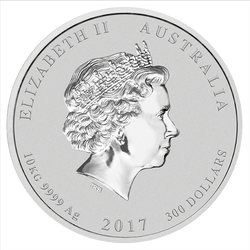 Lunar II: Año del Gallo 10 kilogramos Plata Acuñada 100 Piezas Todo el Mundo