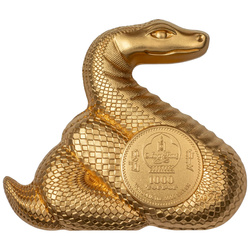 Mongólia: Fürge kígyó 1 uncia ezüst aranybevonatú 2025 Selyem érme