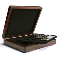 Leuchtturm - Coffret de présentation Mazzola pour 24 pièces Quadrum (palette noire)