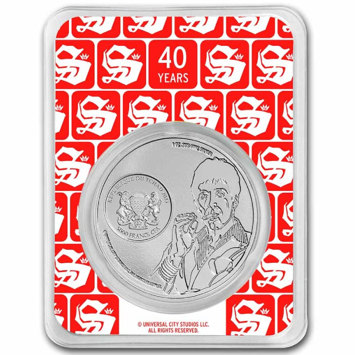 Chad: Scarface - 40th Anniversary coloured 1 oz Silver 2023 Slab