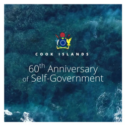 Islas Cook: 60 Años de Autogobierno coloreado 2 oz Plata 2025 Proof