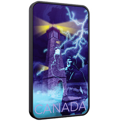 Moneda de Plata Canada Haunted Canada - Gibraltar Point Lighthouse coloreada 1 oz plata 2026 Proof