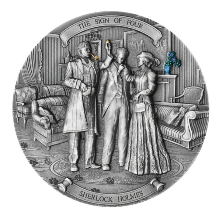 Niue: Sherlock Holmes – The Sign Of Four $5 2 Ounces of Silver 2024