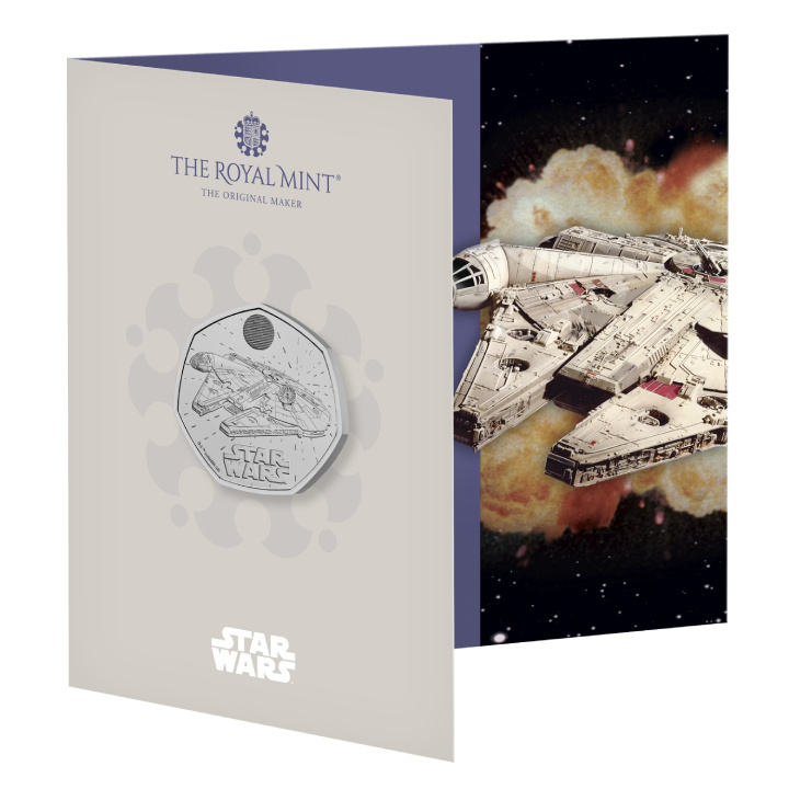 Star Wars : Millennium Falcon 50 pence en cuivre-nickel 2024