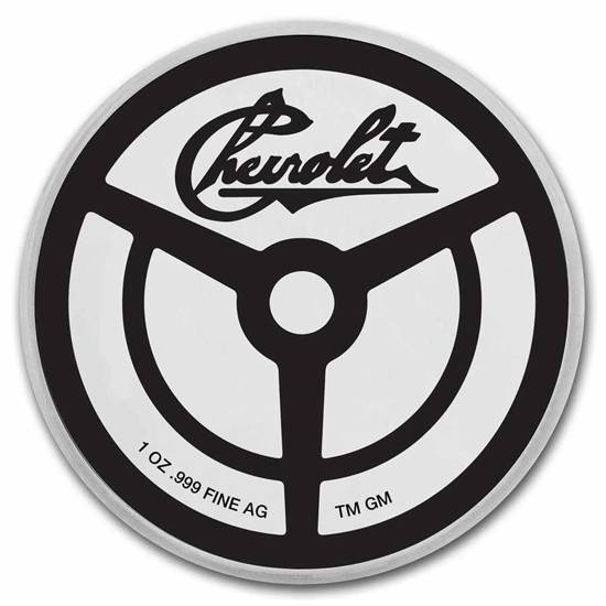 Chevrolet Logo Original (1911-1914) color 1 oz Silver Certipack