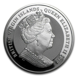 British Virgin Islands Pegasus 1 uncja Srebra 2017 Reverse Proof