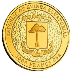 Equatorial Guinea: Giraffe 1 oz Gold 2023 Proof