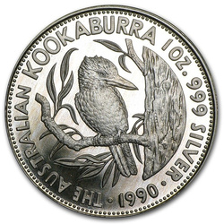 Kookaburra 1 oz Silber 1990 PROOF