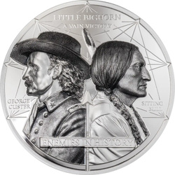 Silbermünze Enemies in History – Custer vs. Sitting Bull 2 Unzen Silber 2026 Proof