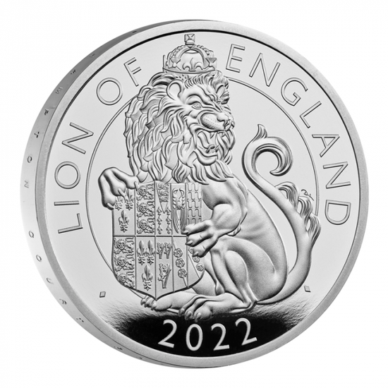 The Royal Tudor Beasts: Lion of England 1 oz Silber 2022 Proof
