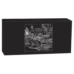 Perth Mint: Lunar III - Year of the Rabbit: Set of 3 coins 3 x 1 oz Silver 2023