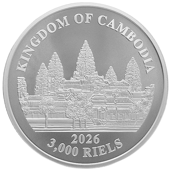 Kambodscha: Der Verlorene Tiger von Kambodscha 1 Unze Silber 2026