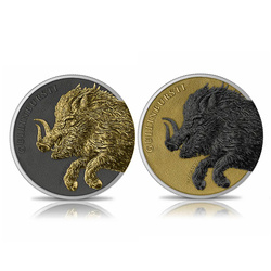 Germania: Beasts - Gullinbursti Geminus 2 x 1 Gold-Plated Silver oz 2025