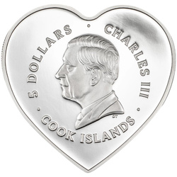 Islas Cook: Brilliant Love - Infinito coloreado $5 Silver 2025 Proof Coin