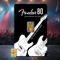 Pamp Gold Bar: Fender 80th Anniversary 1 gram Gold 2026