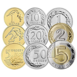 Monede Circulante Poloneze Râsul European set de monede 1 gr - 5 zł 2023