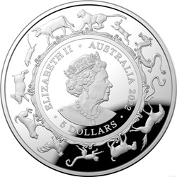 Holdnaptár: A tigris éve 1 uncia ezüst 2022 Proof