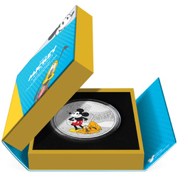 Niue: Disney Mickey & Friends - Mickey & Pluto coloured 3 oz Silber 2023 Proof