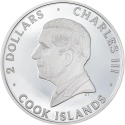 Cook Islands Mount Rushmore colorata 1/2 oz argento 2026 Proof