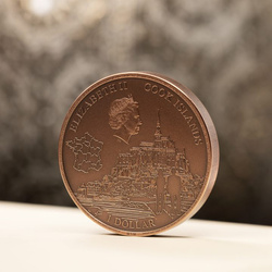 Islas Cook: Mont-Saint-Michel 50 gramos Cobre 2023 Ultra Alto Relieve Antiqued Coin