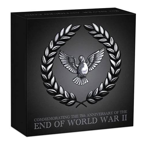 End of World War II 75th Anniversary 2020 2 oz Silber Antiqued Coin