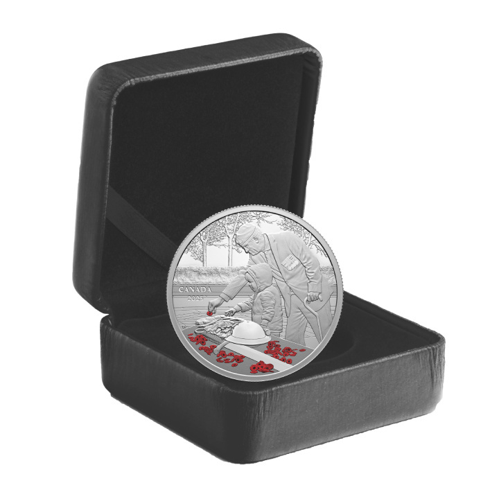 Canada: Remembrance Day coloured $20 Silver 2023 Proof Coin