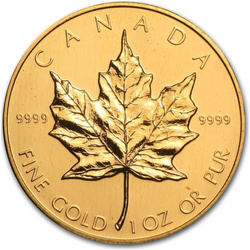 Hoja de Arce Canadiense 1 oz Oro 1988