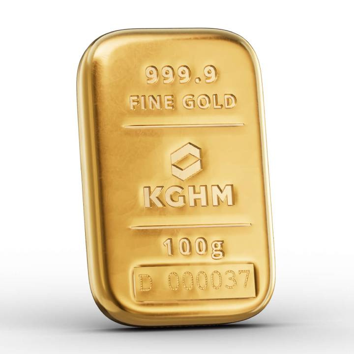 Zlatý slitek KGHM 100 gramů