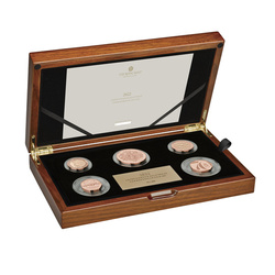 Sada 5 zlatých mincí Velká Británie 2022 Proof Commemorative Coin