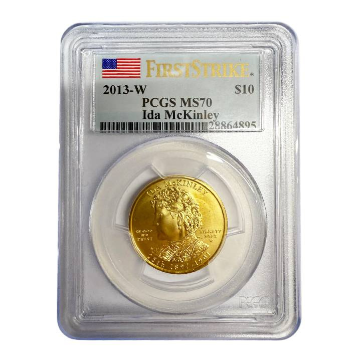 USA: First Spouse – Ida McKinley 1/2 unce zlata 2013 First Strike