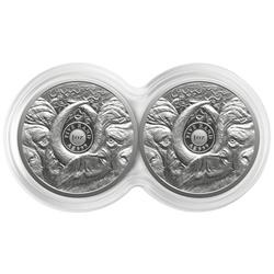 Set Monede de Argint Big Five III: Bivol 2 x 1 uncie Argint 2026 Proof Doublecap