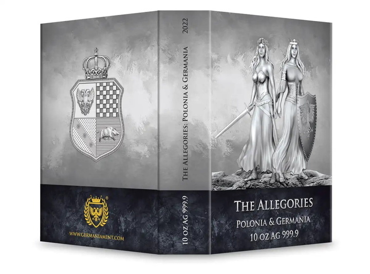 Allegories: Polonia & Germania 10 uncji Srebra 2022