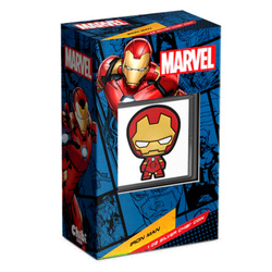 Niue: Marvel Iron Man Chibi Coin kolorowany 1 uncja Srebra 2023 Proof