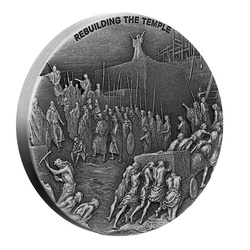 Niue: Biblical - Rebuilding The Jerusalem Temple 2 uncje Srebra 2021 Proof Antiqued Coin 