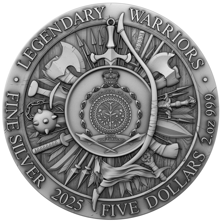 Niue: Hannibal Gilded 2 oz Silver 2025 Antiqued Coin