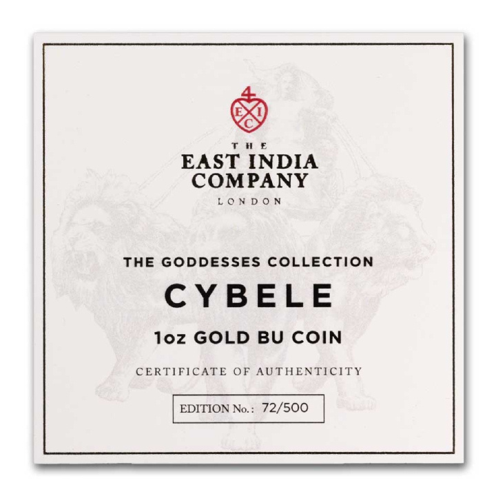 St Helena: Goddesses - Cybele and the Lions 1 oz Gold 2024