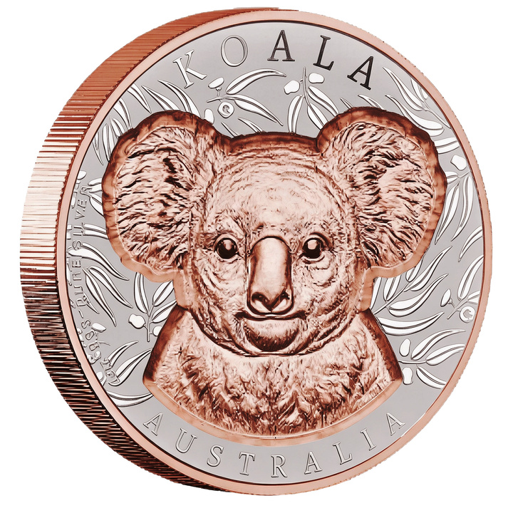 Niue: Native Impressions - Koala 1 oz Silber 2025 Gilded Prooflike Super Incused