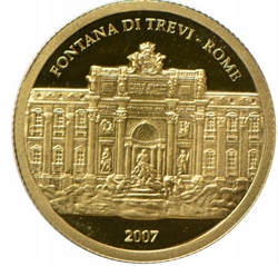 Fontána di Trevi 1 g zlata 2007 Proof