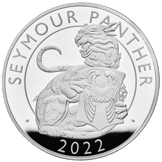 The Royal Tudor Beasts: Seymour Panther 1000 grammi d'argento 2022 Proof