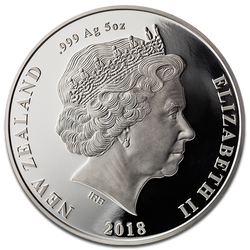 Kiwi 5 uncí stříbra 2018 Proof