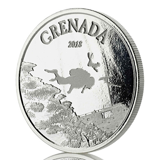 Granada: Paraíso del buceo 1 oz Plata 2018
